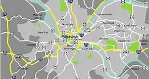 map of Pittsburgh Pennsylvania