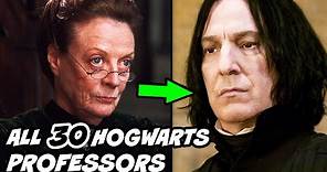 ALL 30 PROFESSORS At Hogwarts - Harry Potter Explained