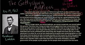 The Gettysburg Address - full text and analysis