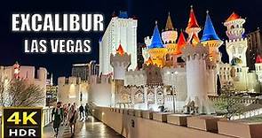 [4K HDR] Excalibur Las Vegas Walking Tour | April 2024 | Las Vegas Strip