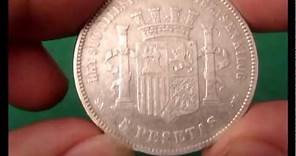 5 PESETAS DE PLATA 1870 GOBIERNO PROVISIONAL