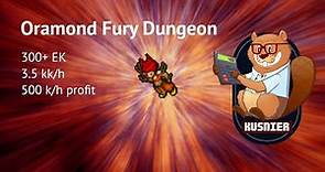 Fury Dungeon Oramond | 2.3 kk/h raw | 300+ Knight | Tibia Hunting Guide