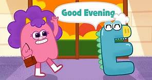Morning afternoon evening night song ! greeting for kids 😆 English education cartoon