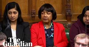 Diane Abbott snubbed by speaker in PMQs debate on remarks about her