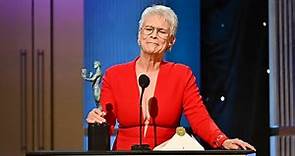 Jamie Lee Curtis winning SAG Award for Supporting Actress