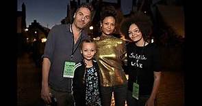 actress Thandie Newton and her husband Ol Parker and her daughters