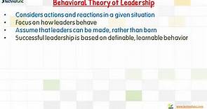 Behavioral Theories of Leadership