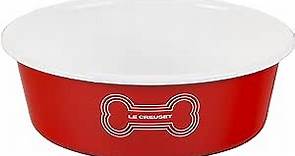Le Creuset Enamel on Steel Large Dog Bowl, 6 Cups, Red
