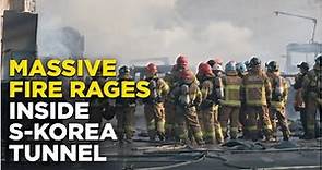 South Korea Tunnel Fire Live: Massive Fire Inside Tunnel Claims Multiple Lives, Relief Ops Underway