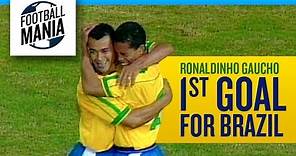 Ronaldinho First Goal for Brazil is Incredible!