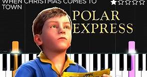When Christmas Comes To Town - The Polar Express | EASY Piano Tutorial