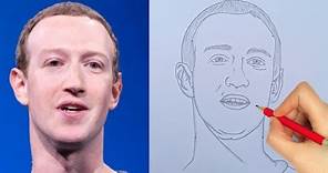 Art Tutorial: How to Draw Mark Zuckerberg @sapaharartstudio