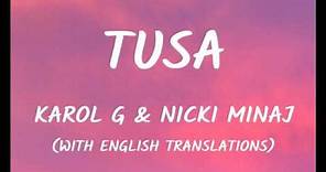 Karol G, Nicki Minaj - Tusa (Letra/Lyrics With English Translation) Video