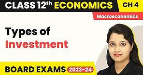 Class 12 Macroeconomics Ch 4| Types of Investment-Determination of Income And Employment 2022-23