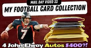 3 John Elway Autograph Cards + Triple Patch Auto for $468 My NFL Football Cards Collection! Mail Day