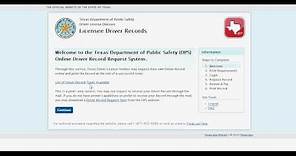 Texas.gov Driver Record Demo Video