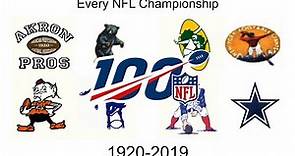 Every NFL Championship (1920-2020)