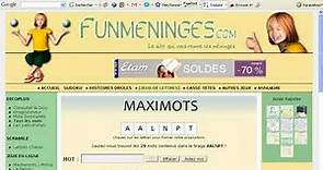 Jouer au jeu Maximots sur le site Funmeninges