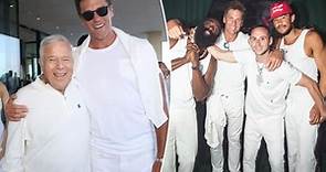 Tom Brady, Robert Kraft all smiles during reunion at Michael Rubin’s Hamptons white party