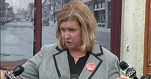 Dayton Mayor Nan Whaley holds press conference outside Ned Peppers
