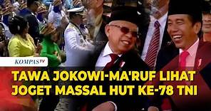 [FULL] Pecah! Joget Massal di HUT ke-78 TNI, Panglima TNI Turun Bikin Jokowi dan Ma'ruf Amin Tertawa