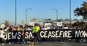 Protesters calling for ceasefire in Gaza block Boston traffic