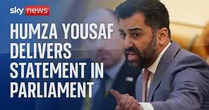 Humza Yousaf delivers first major statement as Scottish First Minister