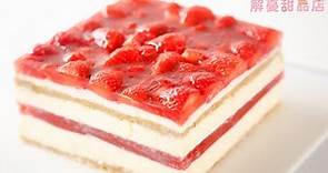 免焗|士多啤梨芝士蛋糕|簡單華麗|草莓|西式甜品|水晶蛋糕|No Bake Strawberry Cake