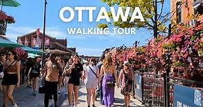 Ottawa Walking Tour Downtown & ByWard Market | Beautiful Day 4K UHD