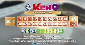 Tirage du soir Keno® du 26 mai 2023 - Résultat officiel - FDJ