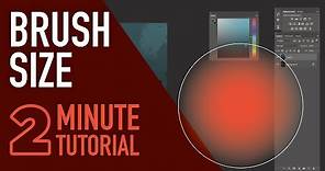 Change the Brush size in Photoshop CC 2020 #2MinuteTutorial