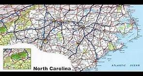 mapa de Carolina del Norte