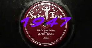 78rpm: Leary Blues - Percy Mayfield, 1947 - Swing Time 262