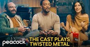 Anthony Mackie, Stephanie Beatriz & Michael Jonathan Smith Face Off Playing Twisted Metal Video Game