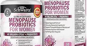Menopause Supplements for Women - 40 Billion CFU Menopause Probiotics for Women - Menopause Relief for Hot Flashes Night Sweats Mood Swings and Hormone Balance - Non-GMO, 30 Count, 30 Servings
