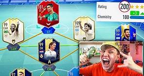 WORLDS FIRST 200 RATED FUT DRAFT!! (FIFA 19)