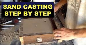SAND CASTING LESSON FOR BEGINNERS - STEP-BY-STEP - (A 3rd HAND) - MSFN