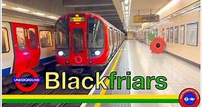 Circle and District Line Trains at Blackfriars Underground Station - (20/11/2023)