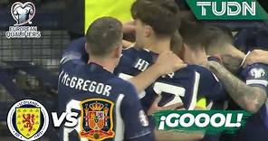 ¡GOOL SORPRESA! Escocia pega primero | Escocia 1-0 España | UEFA Qualifiers 2023 | TUDN