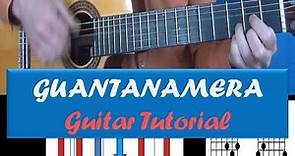 🇨🇺 GUANTANAMERA 🎸 Guitar Tutorial 01_Guajira rhythm - Acordes