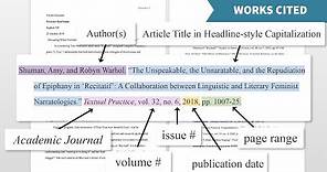 Introduction to Citation Styles: MLA 9th ed.