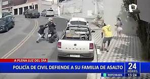A balazos: policía vestido de civil defiende a su esposa e hija de asalto