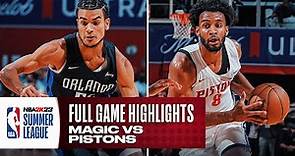 MAGIC vs PISTONS | NBA SUMMER LEAGUE | FULL GAME HIGHLIGHTS
