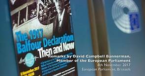 MEP David Campbell Bannerman - Balfour Centenary Symposium in EU Parliament
