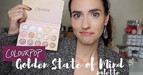 Colour Pop Golden State Of Mind Palette | Swatches + A Quick Eye Look