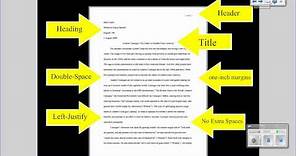 MLA Tutorial #1: Basic Paper Formatting