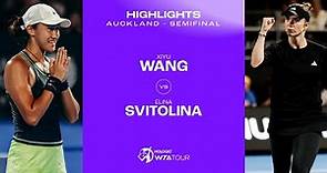 Elina Svitolina vs. Wang Xiyu | 2024 Auckland Semifinal| WTA Match Highlights