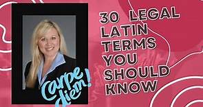 30 Latin Legal Terms Everyone Needs to Know