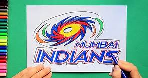 How to draw Mumbai Indians Logo [Indian Premier League]
