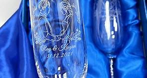 【香港製作】水晶香檳杯 | 客製化酒杯 | 結婚對杯 | 結婚禮物